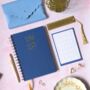 Personalised Luxury 2025 Weekly Diary| Planner| Navy, thumbnail 1 of 6