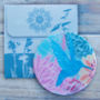Faye Silk Covered Compact Mirror, thumbnail 2 of 3