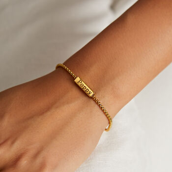 Personalised Unisex Bar Chain Bracelet, 4 of 9