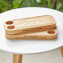 Personalised Egg And Toast Serving Board In Solid Oak, thumbnail 8 of 9