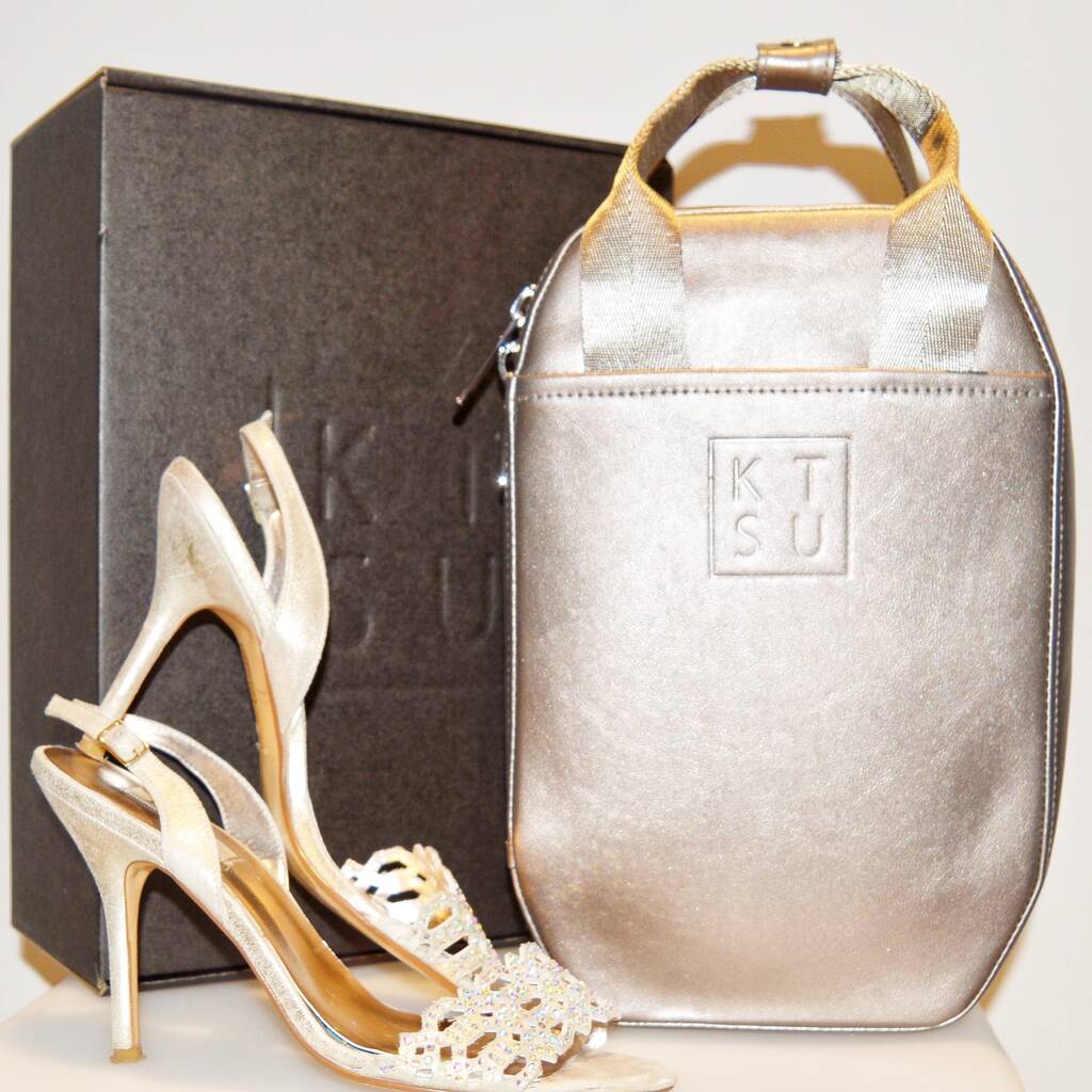 Vegan Leather Bridal Shoe Bag, 1 of 12