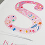 Floral Personalised Initial And Name Print, thumbnail 5 of 12