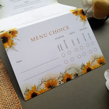 Sunflower Wedding Invitation Sample, 10 of 10