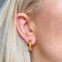 Chunky Pearl Hoop Earrings With Detachable Charm, thumbnail 5 of 5