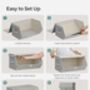 Four Piece Storage Boxes With Lids Stackable, thumbnail 8 of 9