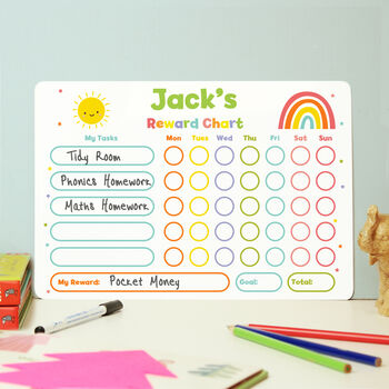 Personalised Kids Rewards Chart And Dry Wipe Pen, 3 of 5