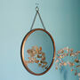 Round Antique Copper Hanging Chain Wall Mirror, thumbnail 1 of 9