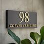 Personalised House Sign With Raised Gold Lettering, thumbnail 1 of 10