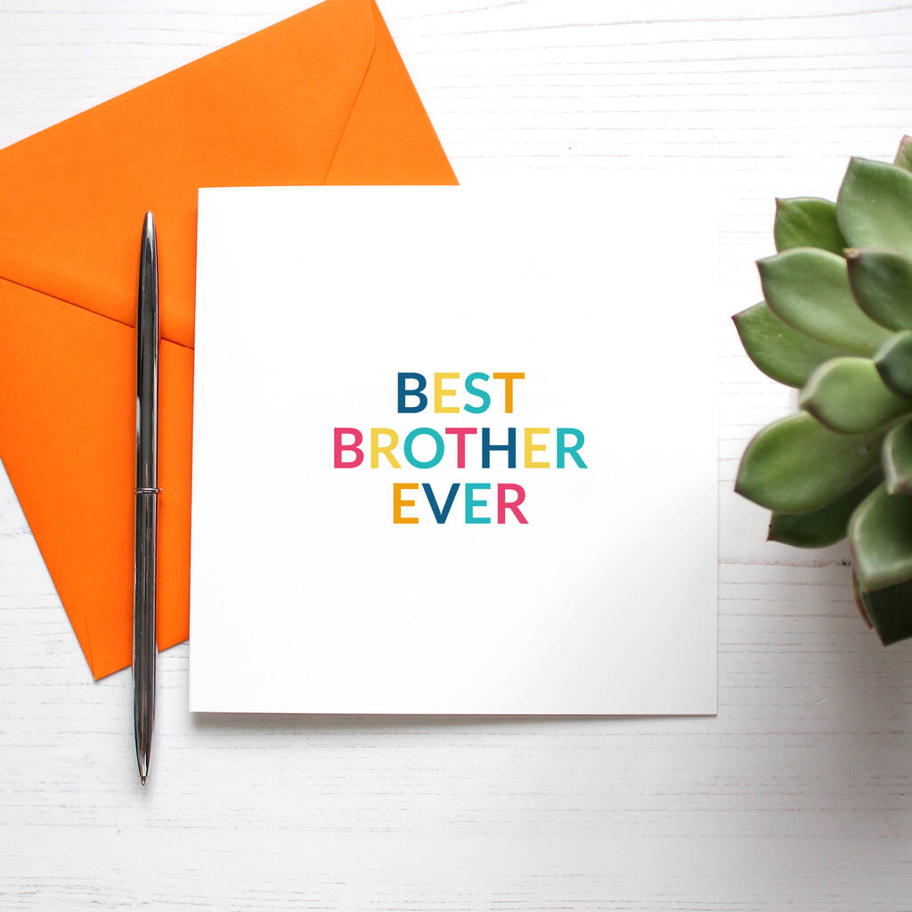 'best Brother Ever' Card By Purple Tree Designs | notonthehighstreet.com