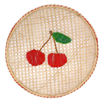 Cherry Handwoven Placemat Set Of Four, 2 of 5