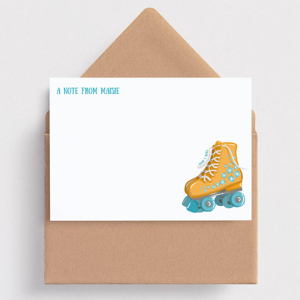 Roller Skate Note Cards With Envelopes, 1 of 2