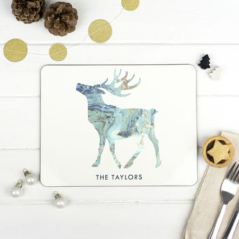 Personalised Marble Christmas Placemat, 5 of 12