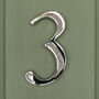 Premium Floating Engraved House Numbers In Nickel Finish, thumbnail 9 of 12