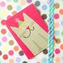 Mini Party Cat Greetings Card, thumbnail 3 of 4