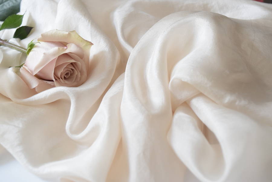 hand dyed pure silk table runner by pompom blossom