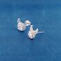 Reindeer Christmas Cz Sparkly Stud Earrings, thumbnail 3 of 6