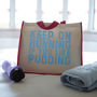 Slogan Gym Bag ‘Keep On Running If You Like Pudding’, thumbnail 3 of 4