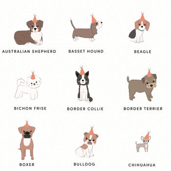 The Dog Lover's A To Z With Personalised Dog Breed Birthday Card, 7 of 12