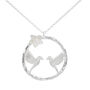 Turtle Dove Infinity Necklace In Silver, thumbnail 3 of 5