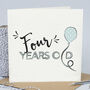 Children's Birthday Age Balloon Card. From 0 To 17 Yrs, thumbnail 4 of 12