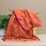 Stars Blanket Scarf In Orange, thumbnail 1 of 3