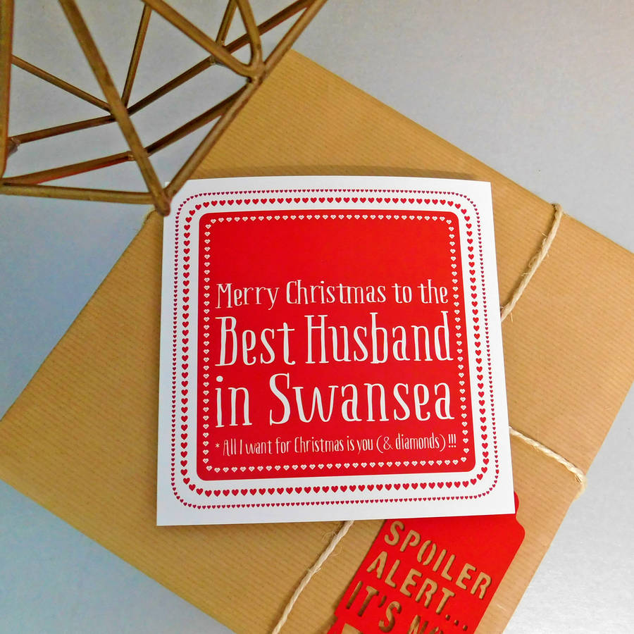 Personalised Best Husband Christmas Card By Allihopa