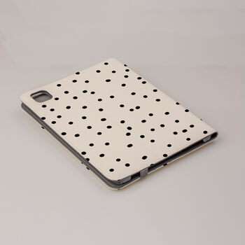 Polka Dots Vegan Leather iPad Pro Folio Case, 7 of 7