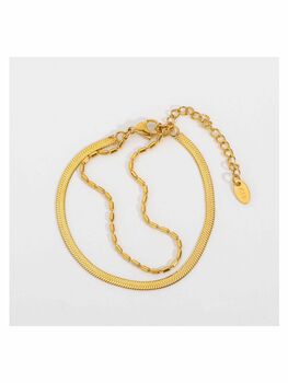 Gold Duo Bead Chain Bracelet, 2 of 3