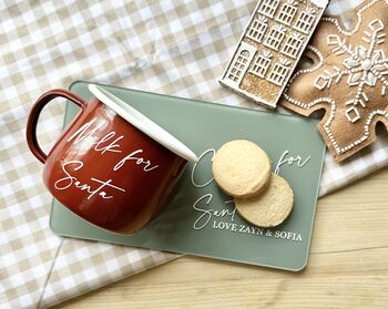 Personalised Santa Christmas Eve Plate And Red Mug, 3 of 3