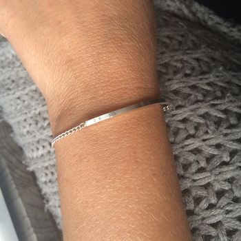 Personalised Silver ID Time Bracelet, 3 of 5