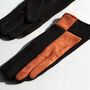 Harlequin Colourblock Suede Touch Screen Gloves, thumbnail 6 of 12