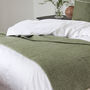 Olive Green And Cream Woven Wool Hot Water Bottle, thumbnail 4 of 5