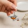Personalised Sterling Silver Baltic Amber Robin Pendant Necklace, thumbnail 1 of 9
