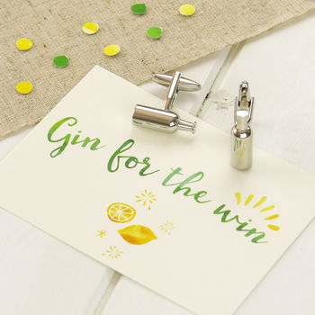 'Gin For The Win' Cufflinks, 3 of 5