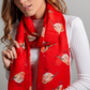 Personalised Robin Redbreast Scarf, thumbnail 1 of 5
