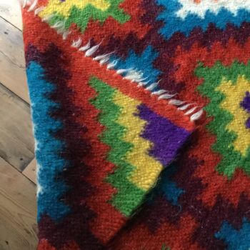 Patchwork Rug Hand Loom Wool Fat Quarters, 8 of 11
