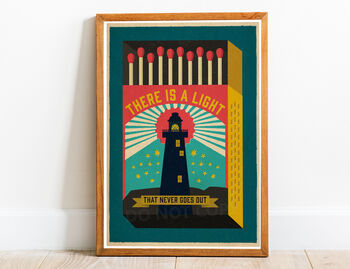 Lighthouse Matchbox Art Print Poster, Retro Matchbox Poster, 2 of 4