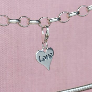 Sterling Silver Love Heart Charm, 3 of 7
