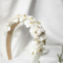 White Flower Embellished Headband With Gems, thumbnail 7 of 8