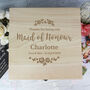 Personalised Floral Maid Of Honour Engraved Keepsake Box, thumbnail 1 of 3