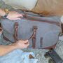Premium Canvas Holdall With Shoulder Strap, thumbnail 1 of 7