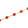 Clover Bracelet Gold/Red, thumbnail 3 of 3