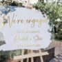 Personalised Engagement Party Sticker – We’re Engaged, thumbnail 1 of 7