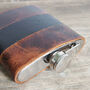 Personalised Leather Hip Flask, thumbnail 3 of 7