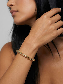 Women's Ball Chain Bracelet In 18k Gold, 7 of 8