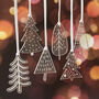 Mini Clear Christmas Tree Decorations, thumbnail 1 of 4