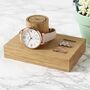 Personalised Ladies Watch Stand In Solid Oak, thumbnail 5 of 9