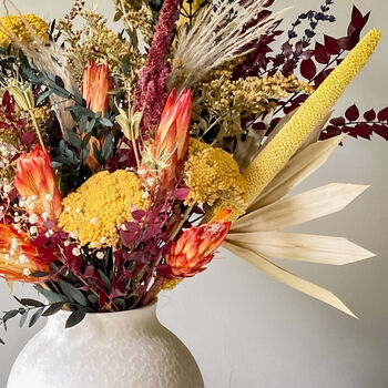 Large Protea Achillea Dried Preserved Flower Bouquet, 6 of 7