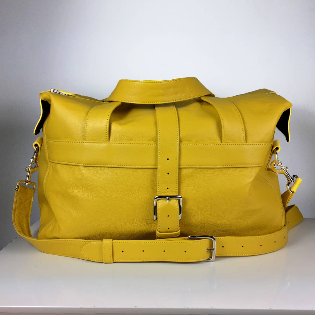 yellow travel purse