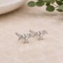 Sterling Silver Bat Stud Earrings, thumbnail 1 of 5